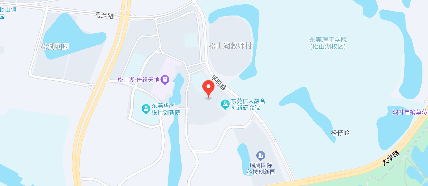 东莞市松山湖高新技术开发区学府路1号地图